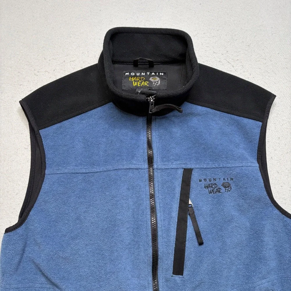 Mountain Hardwear Fleece Vest Mens L Blue Gore Windstopper Vintage 90s USA Made